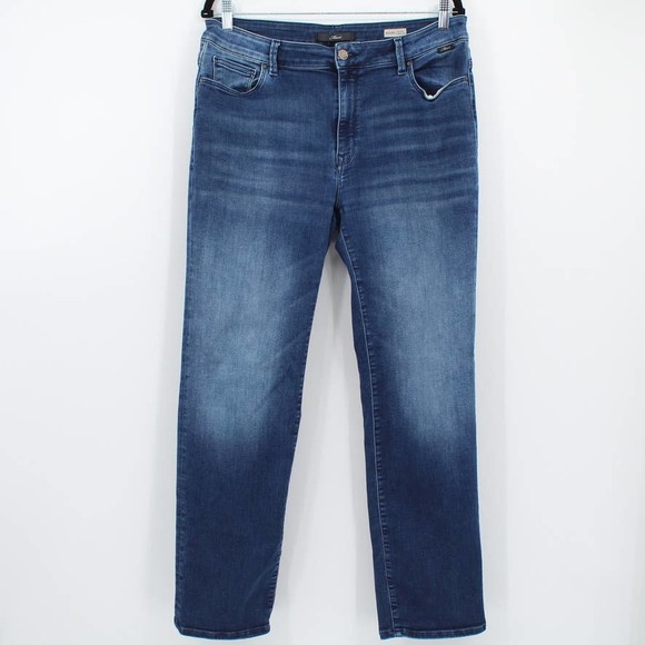 Mavi Denim - Mavi Kendra 33x30 High Rise Straight Leg Jeans Denim Blue Medium Wash